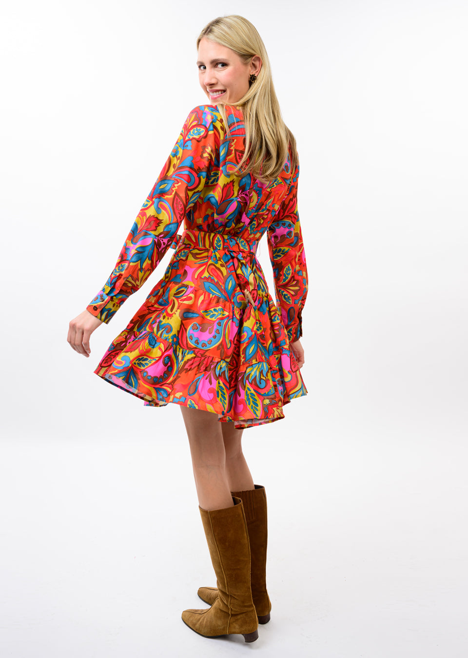 UF FLOUNCE HEM SHIRT DRESS 73734