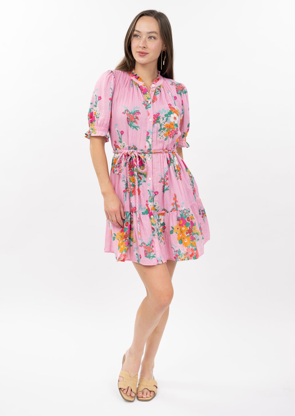 Uncle Frank Floral Gauze Dress 74636
