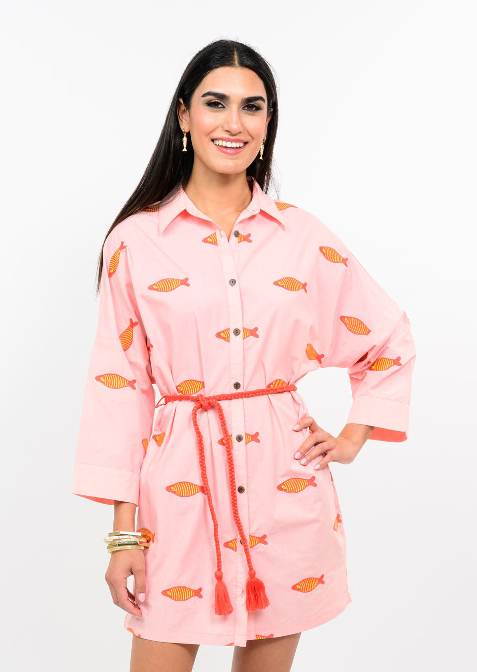 UF FISH SHIRTDRESS 75746