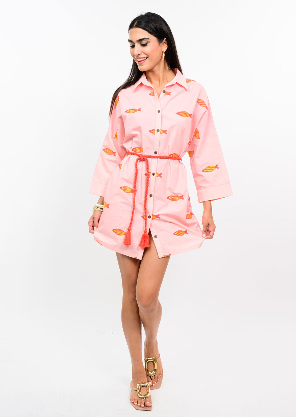 UF FISH SHIRTDRESS 75746