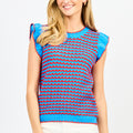 MS BLUE/RED SWEATER 76350
