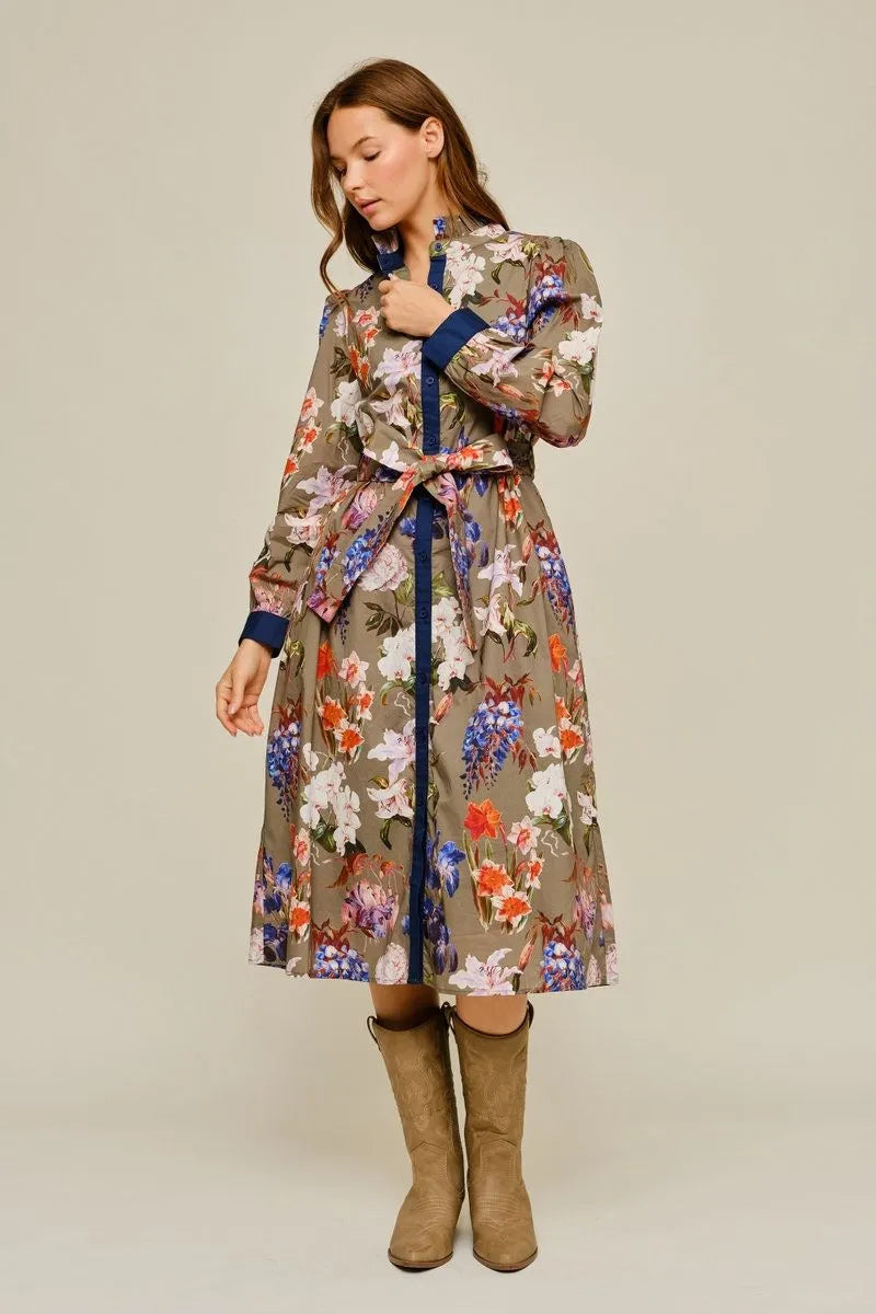 JODIFL FOREST GREEN DRESS B51310-1
