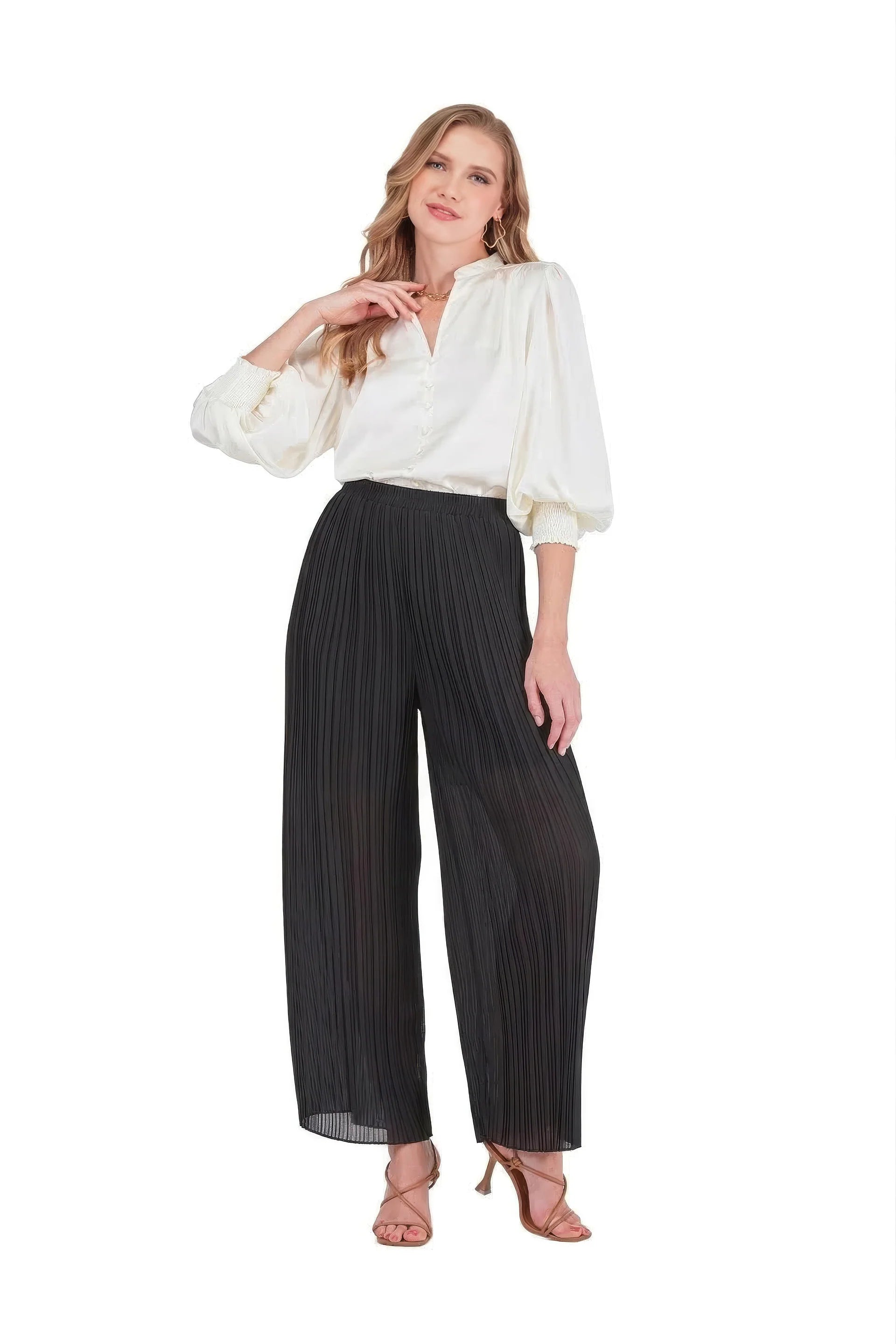 JOY BLACK PLEATED PANT 79G7389-39