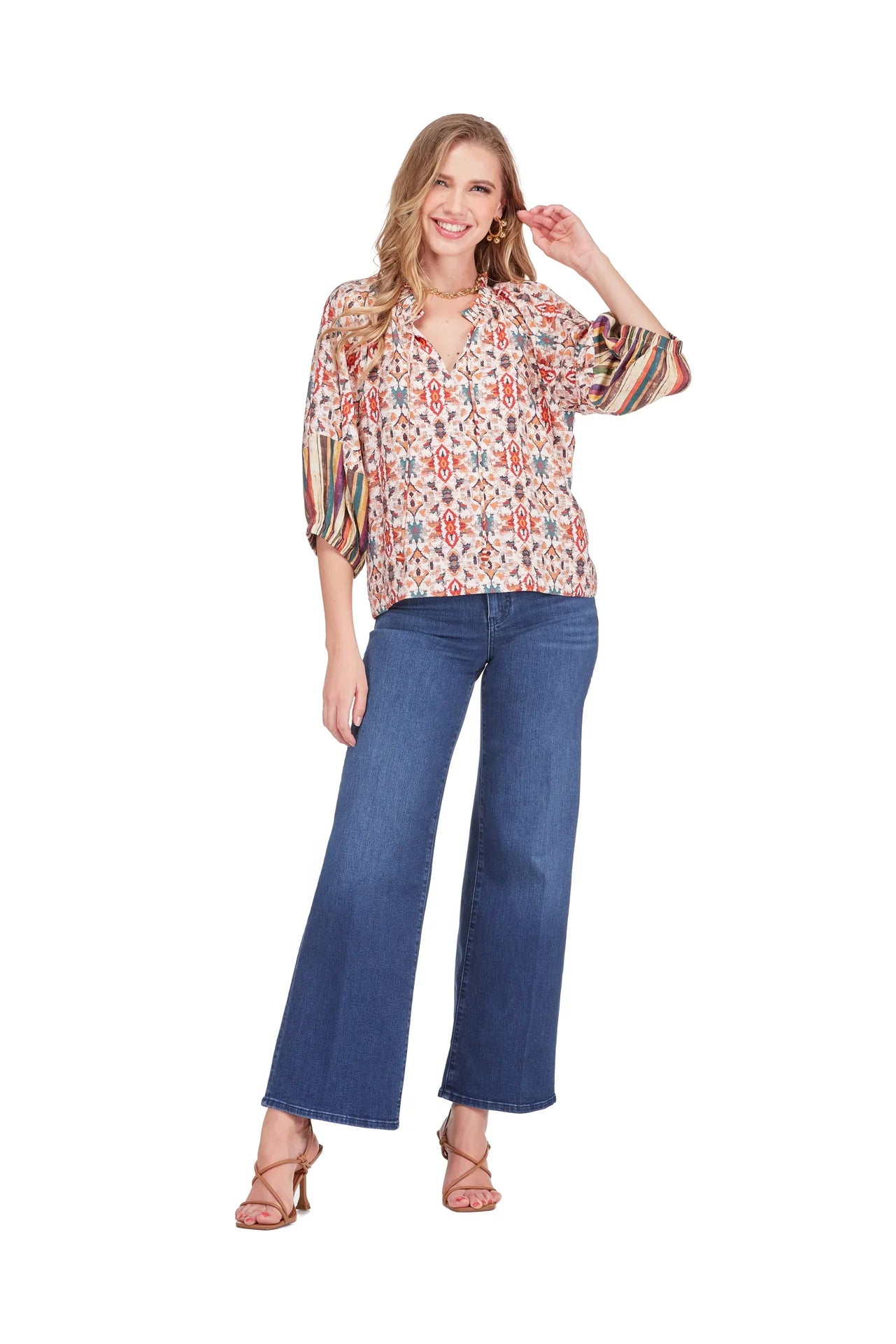 JOYJOY DESERT LOOM PEASANT TOP 79H7555