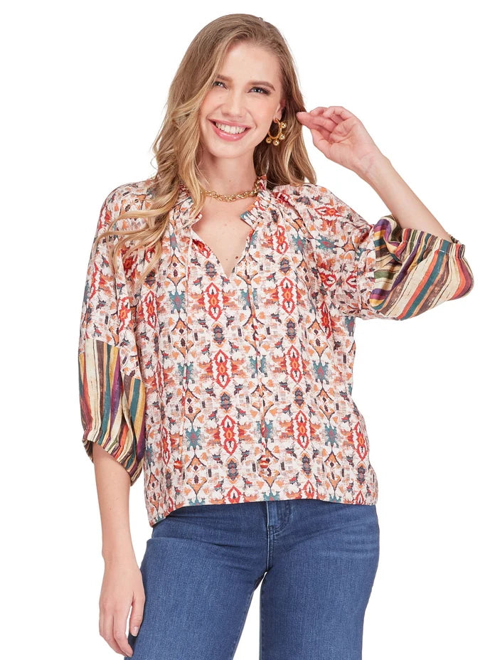 JOYJOY DESERT LOOM PEASANT TOP 79H7555