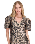 JOYJOY GOLD LEOPARD TOP
