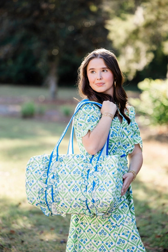 HG JARDIN BLEU LUXE LARGE DUFFLE