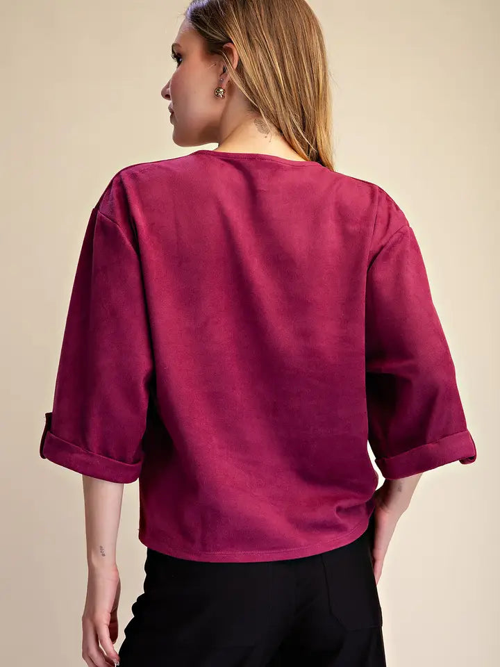 GLAM PLUM TOP T8408