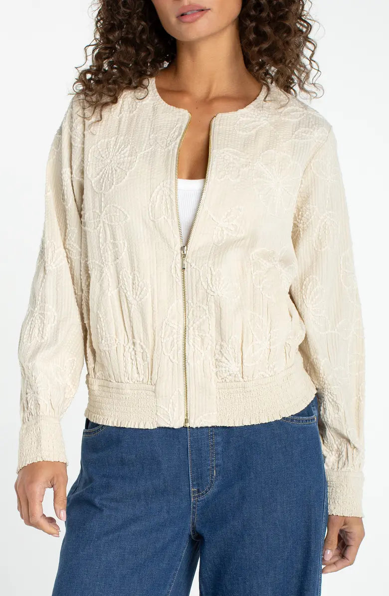 Liverpool Pale Sand Stripe Embroidered Jacket