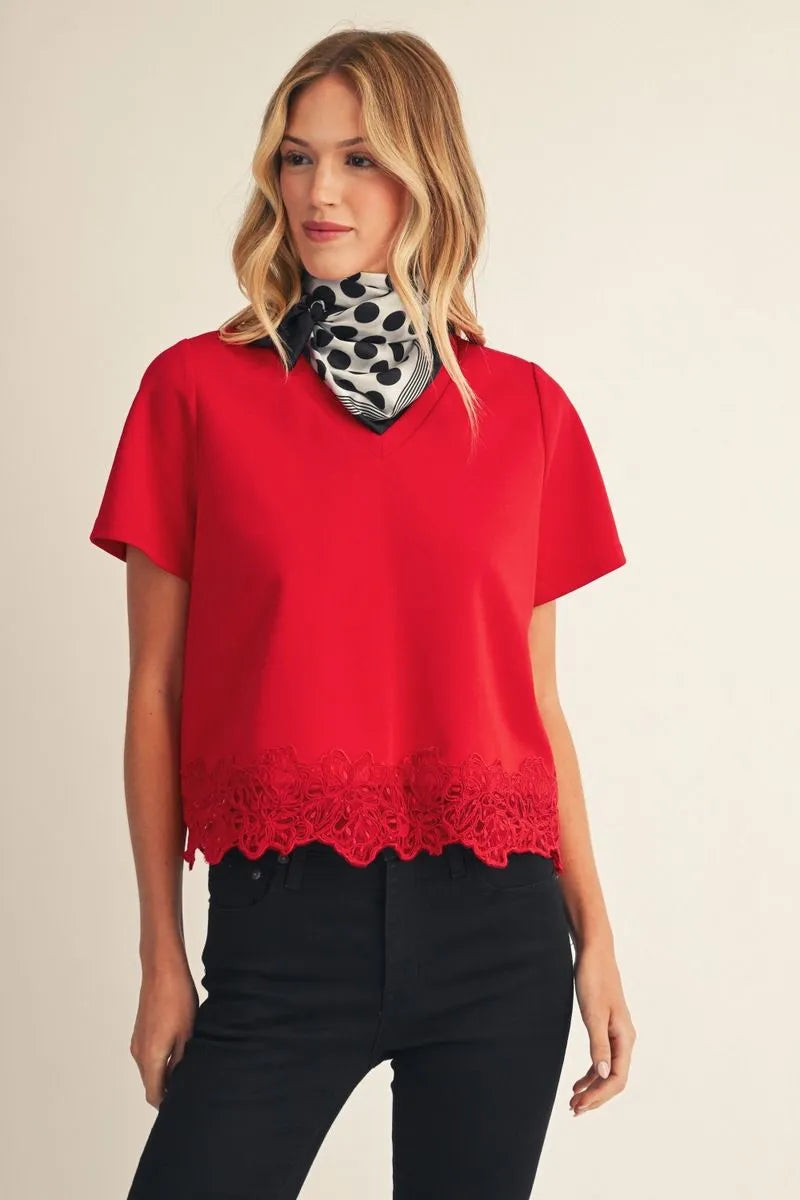 JODIFL V NECK TOP B14330