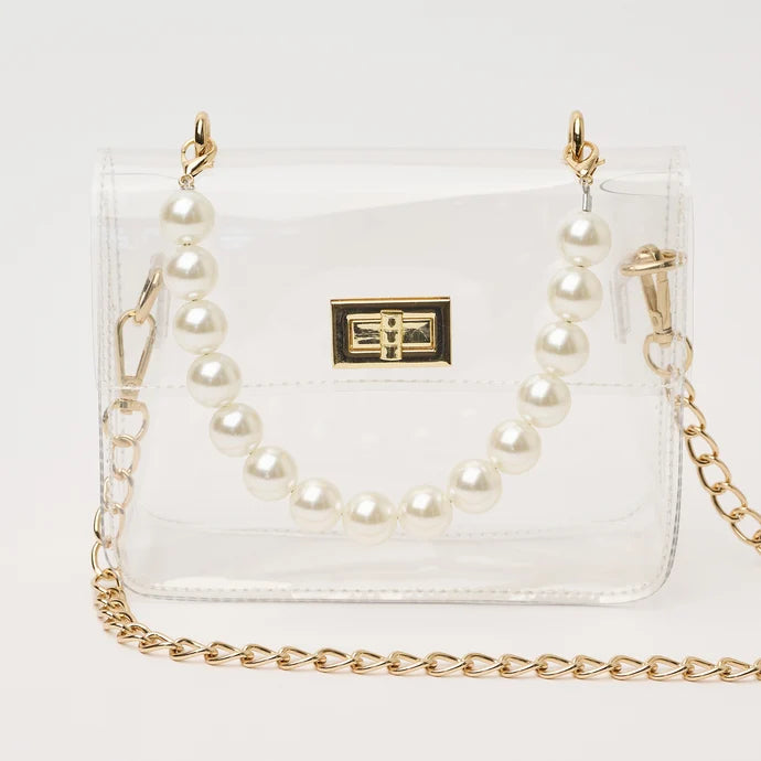 CLEARLY AUDREY PEARL HANDBAG
