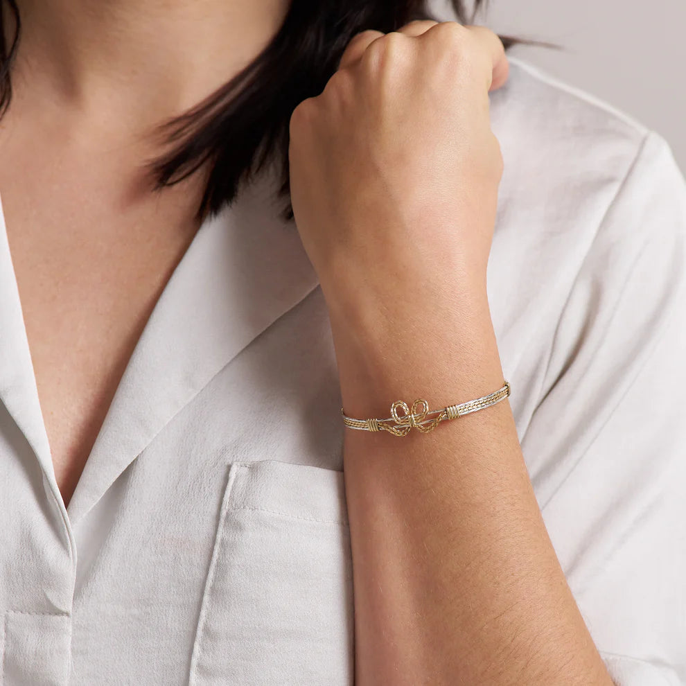 All Wrapped Up Bracelet - 14K Gold Artist Wire and Sterling Silver / 5.5" - Child