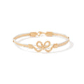 All Wrapped Up Bracelet - 14K Gold Artist Wire and Sterling Silver / 6.75" - S