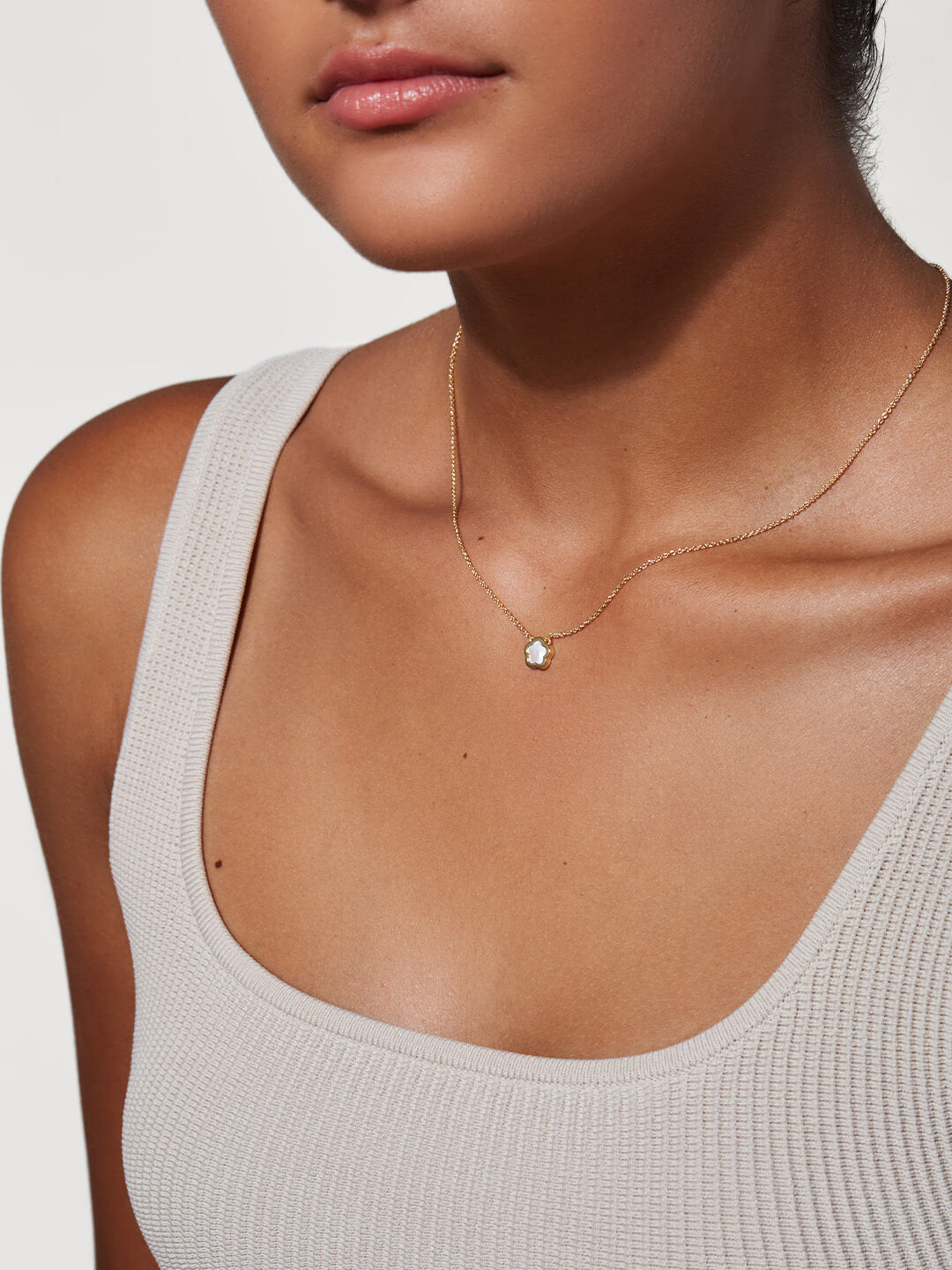 Mother of Pearl Inlay Flower Pendant - Saya