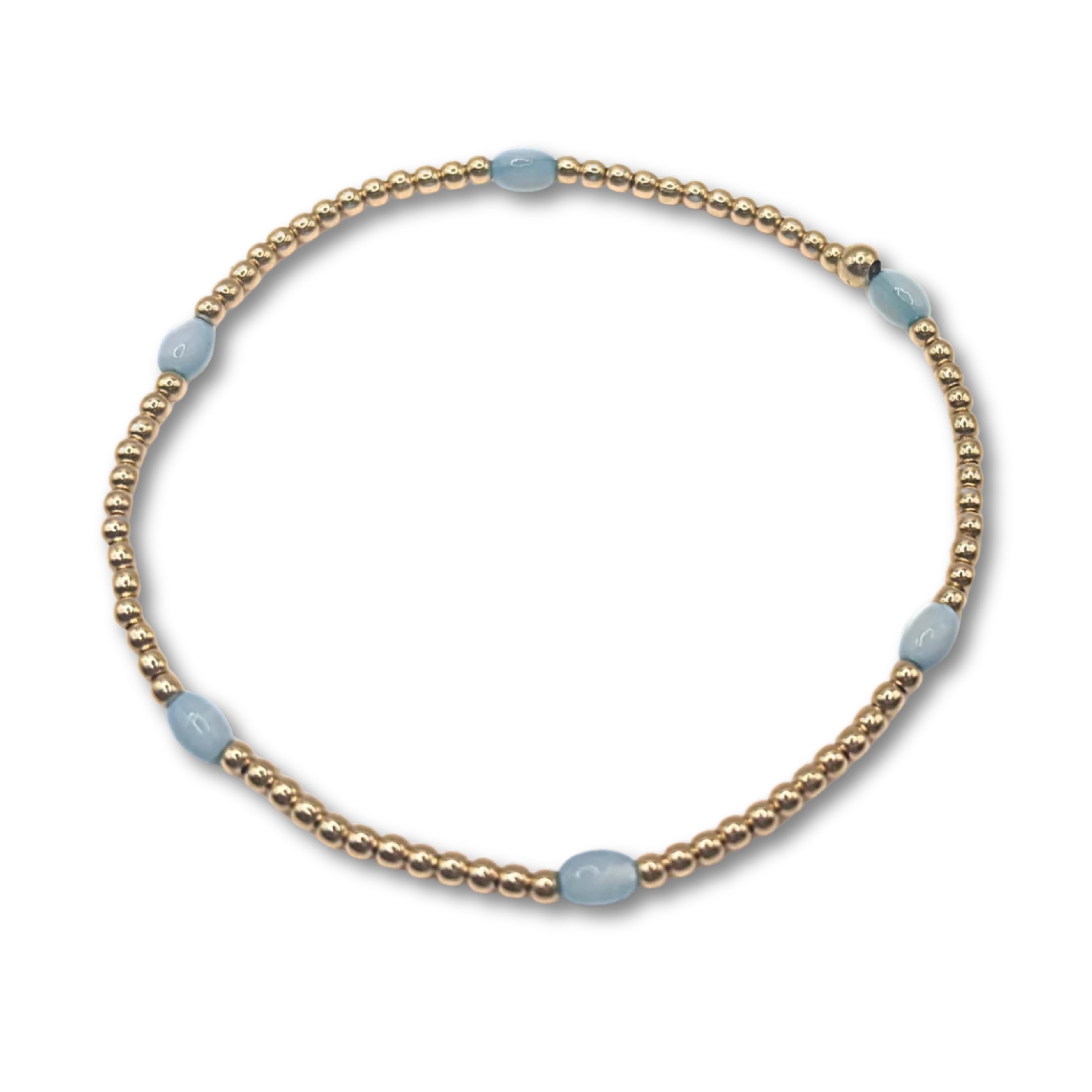 The Aspen Bracelet in Pale Turquoise Opal - 7 inches
