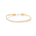 Lean On Me Bracelet - 14K Gold Artist Wire and Sterling Silver / 6.75" - S
