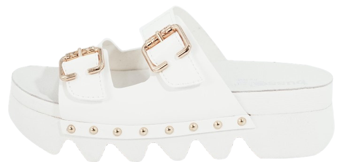 Bussola Cleo White Leather Sandal