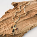 Virtue Cross Necklace with Tiger's Eye