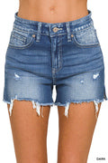ZENANA DARK DENIM SHORTS DTP-1798Y