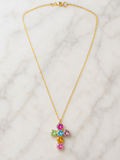 Multi Color Cross Necklace