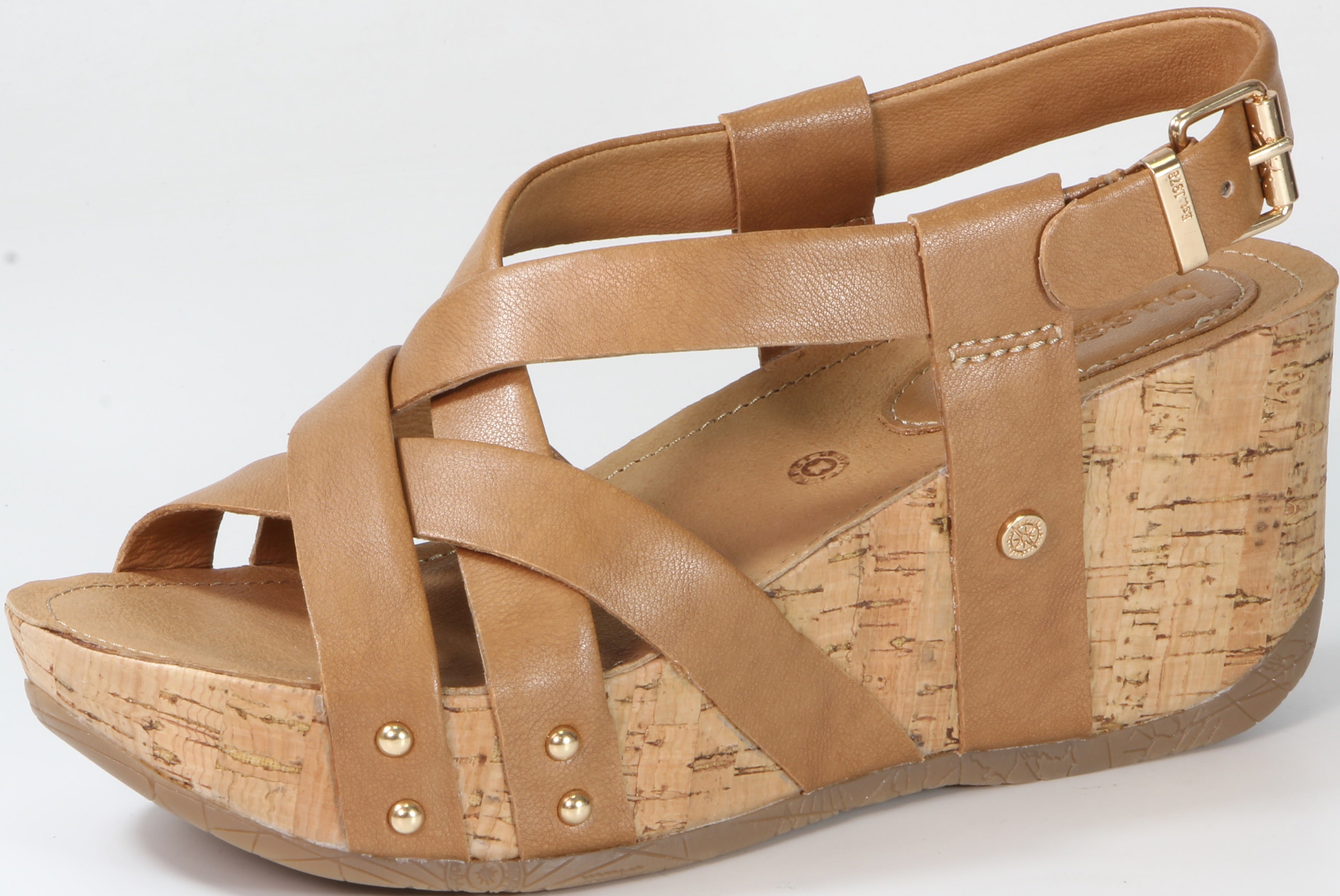 Bussola Ffion Camel Leather Sandal