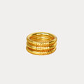 BG GOLD AW RING SET OF 3