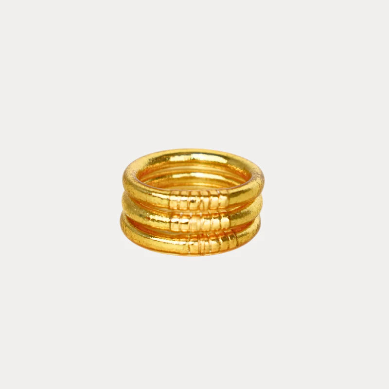 BG GOLD AW RING SET OF 3