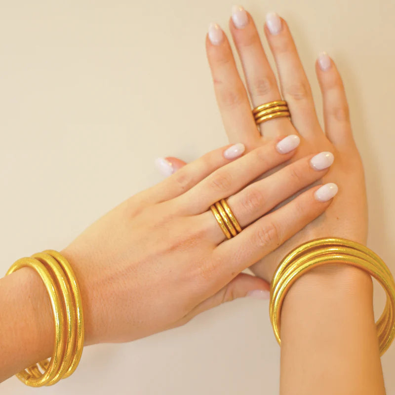 BG GOLD AW RING SET OF 3