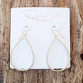 VIRTUE PAVE TEARDROP HOOP EARRINGS 3203PT