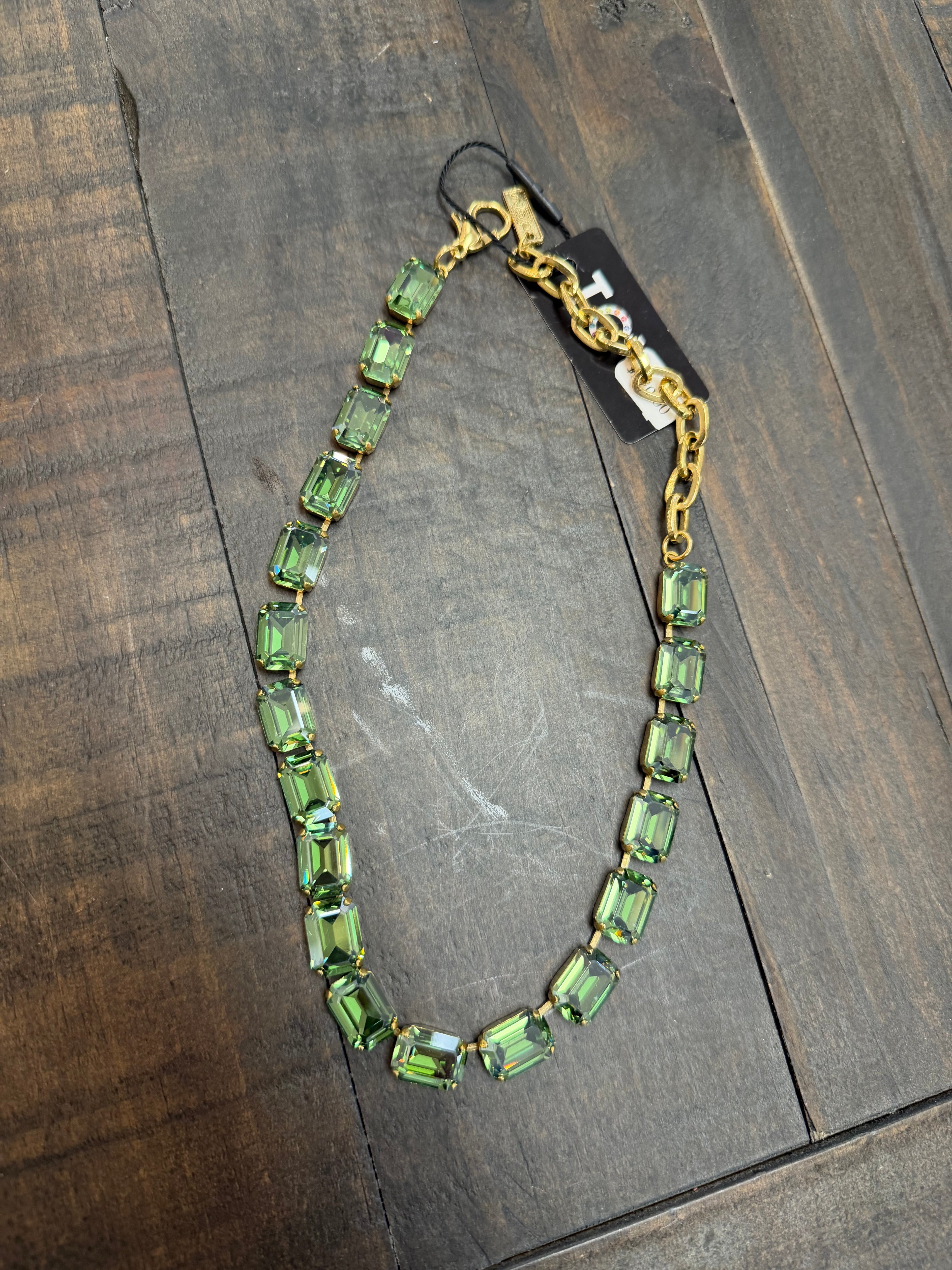 TOVA JABARI NECKLACE IN CITRUS LIME LUSTER D N110310CLLD