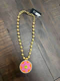 TOVA NECKLACE IN CITRUS LIME CHAMPAGNE