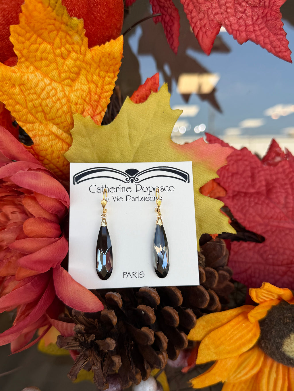 CP earring non-3 BLACK DIAMOND EARRING