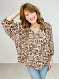 EASEL AZTEC BLOUSE