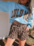 LM LEOPARD WAFFLE SHORTS