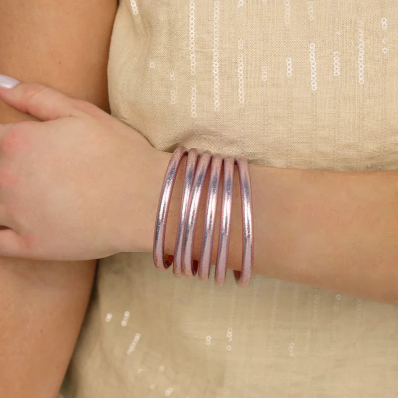 BG ICE ROSE ALL WEATHER BANGLES SET OF 6 SMALL