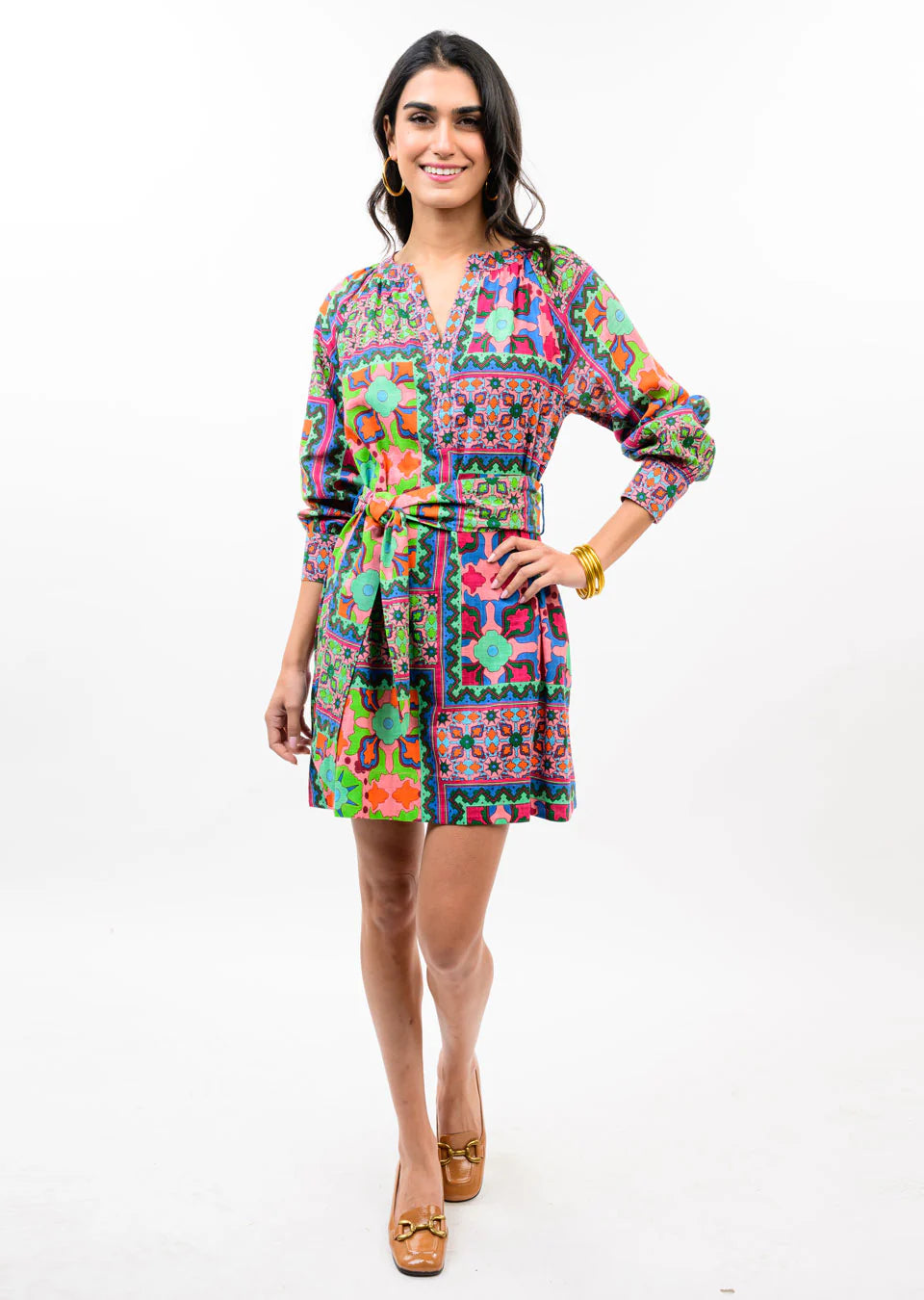 IJ POPOVER PATCH PRINT DRESS 321122