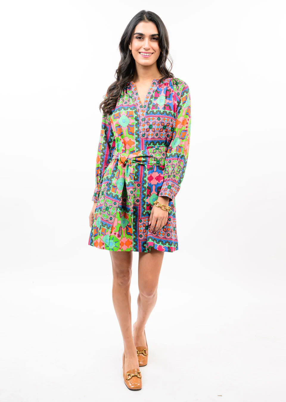 IJ POPOVER PATCH PRINT DRESS 321122