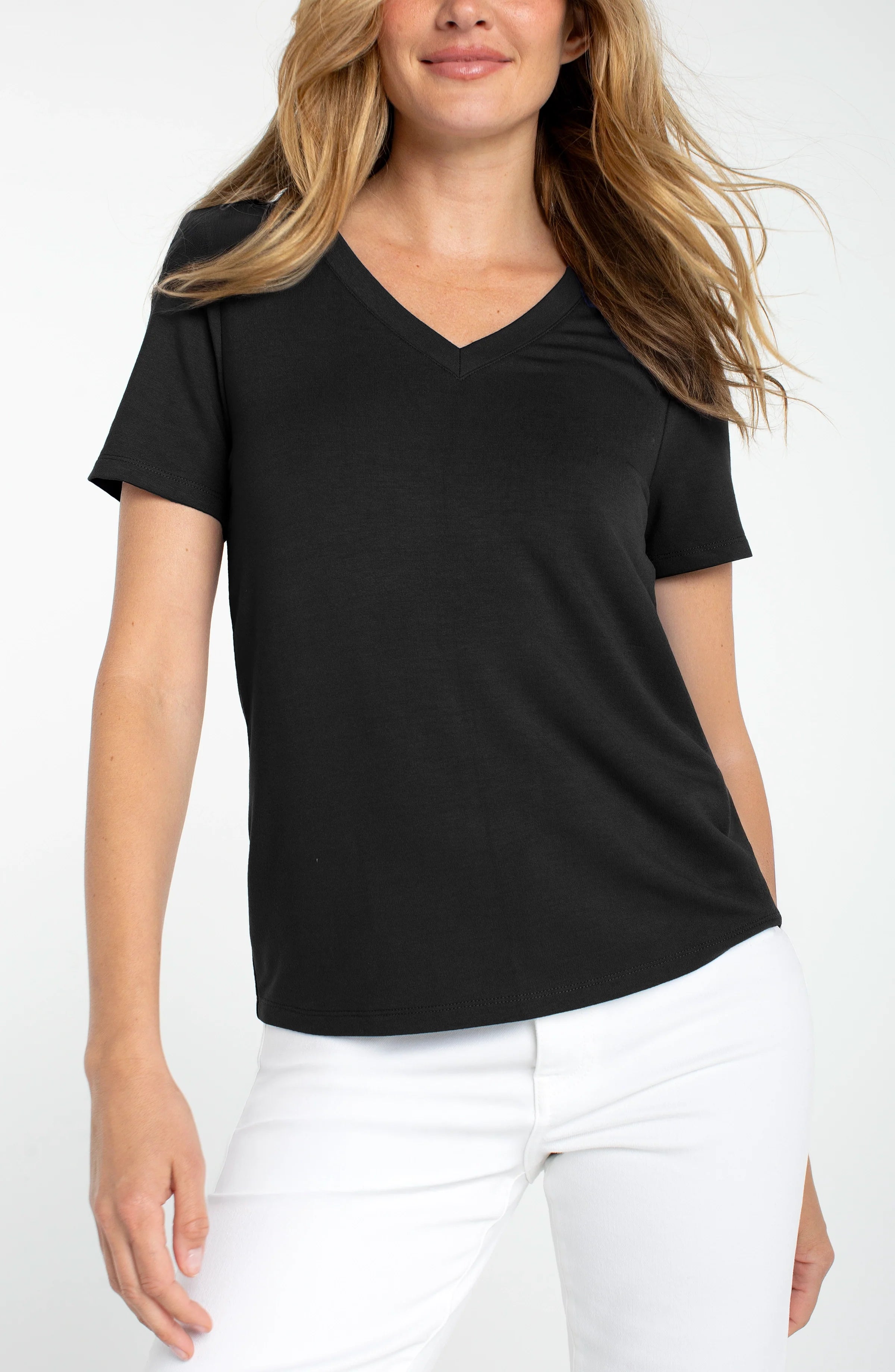 LP LM8J0KT60-S BLACK V NECK TOP