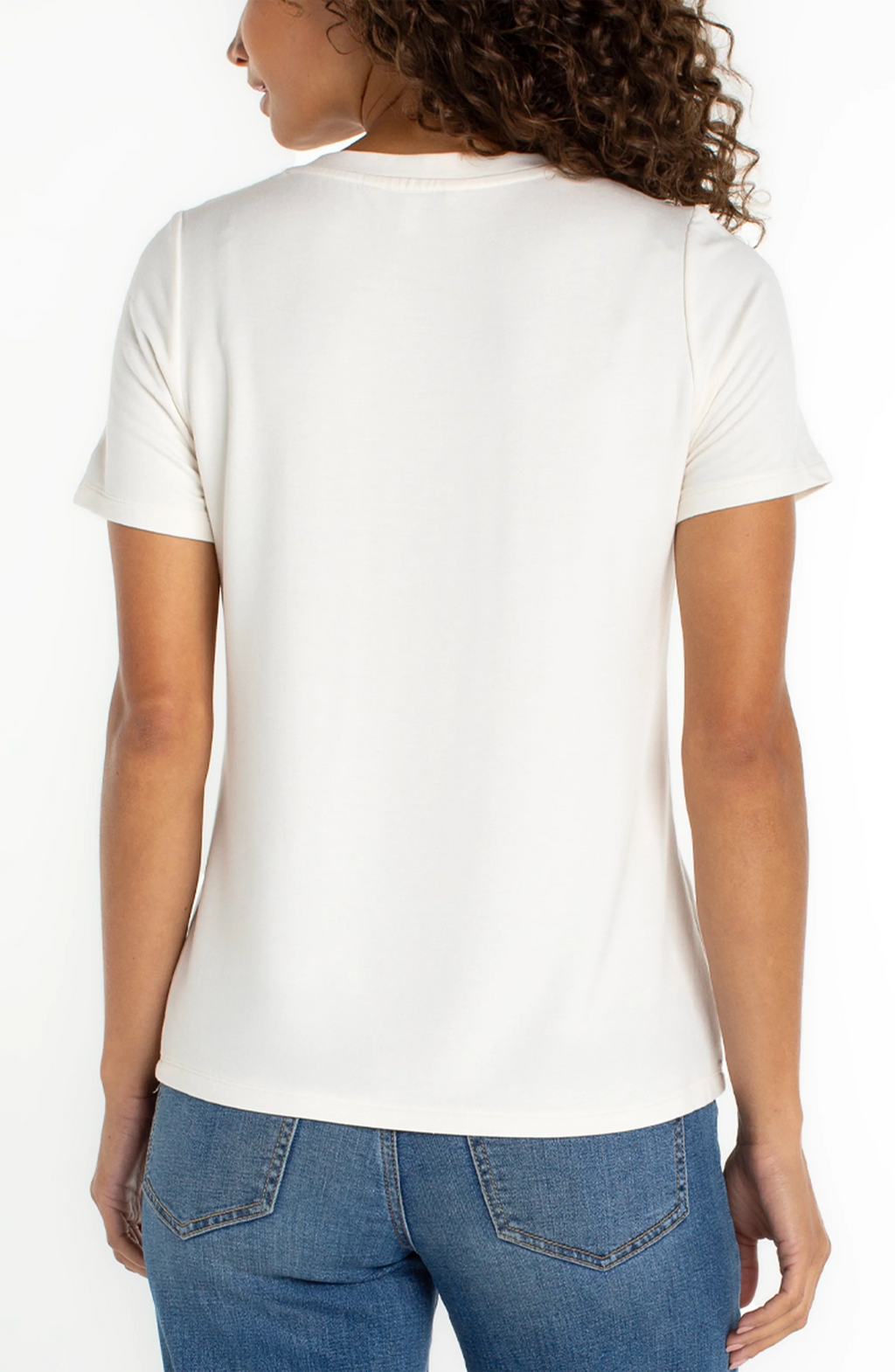 LP LM8J70KT60-S WHITE V NECK TOP