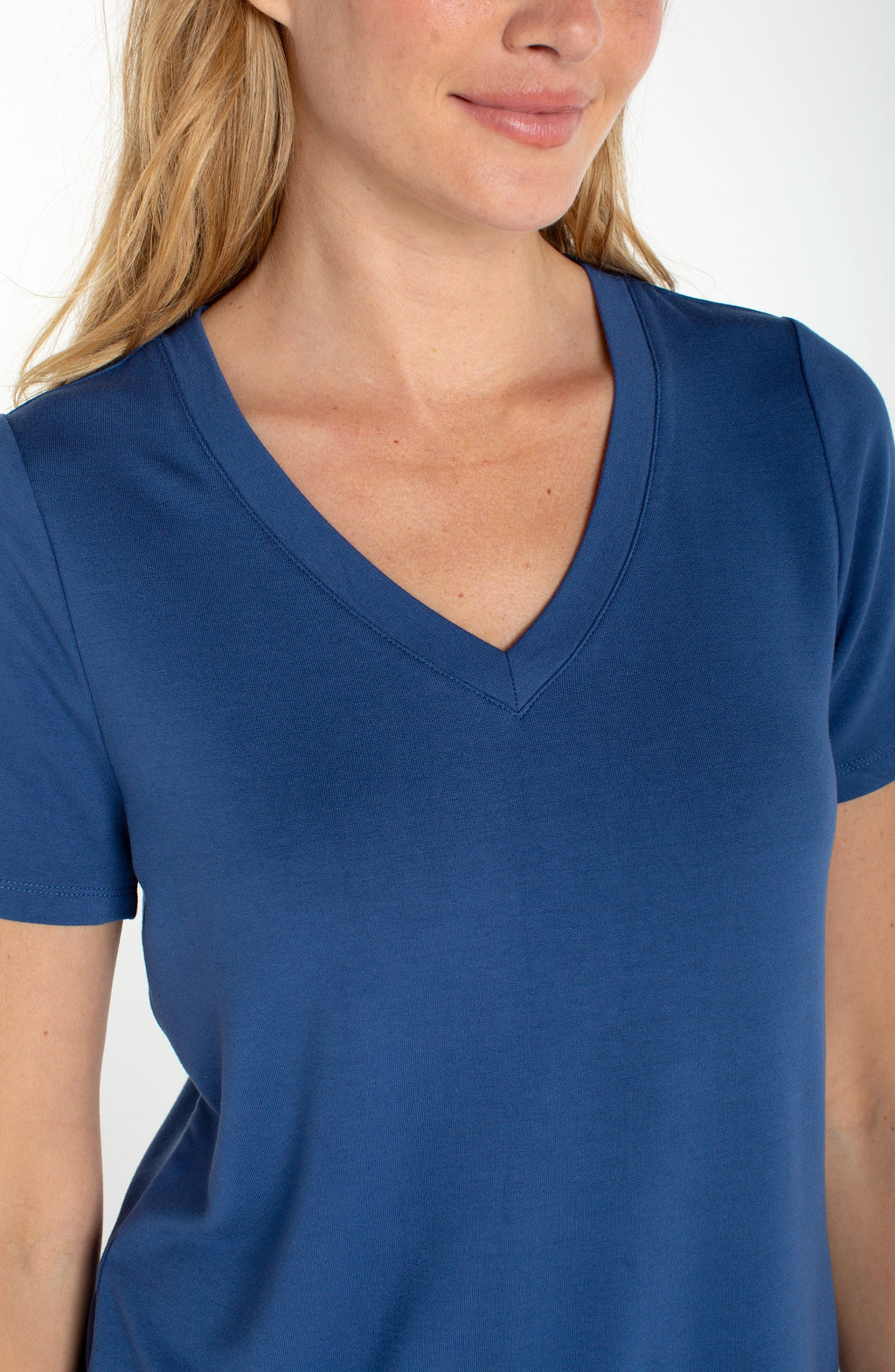 LP LM8J70KT60-S BLUE V NECK TOP