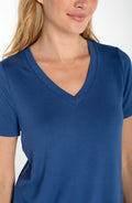 LP LM8J70KT60-S BLUE V NECK TOP