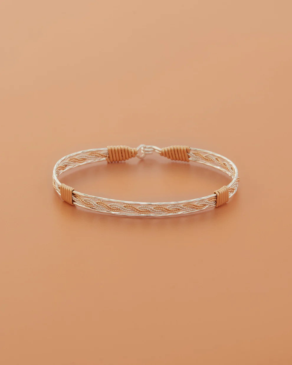 Always a Part of Me Bracelet - 14K Gold Artist Wire and Sterling Silver / 6.75" - S