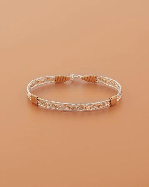 Always a Part of Me Bracelet - 14K Gold Artist Wire and Sterling Silver / 7" - M