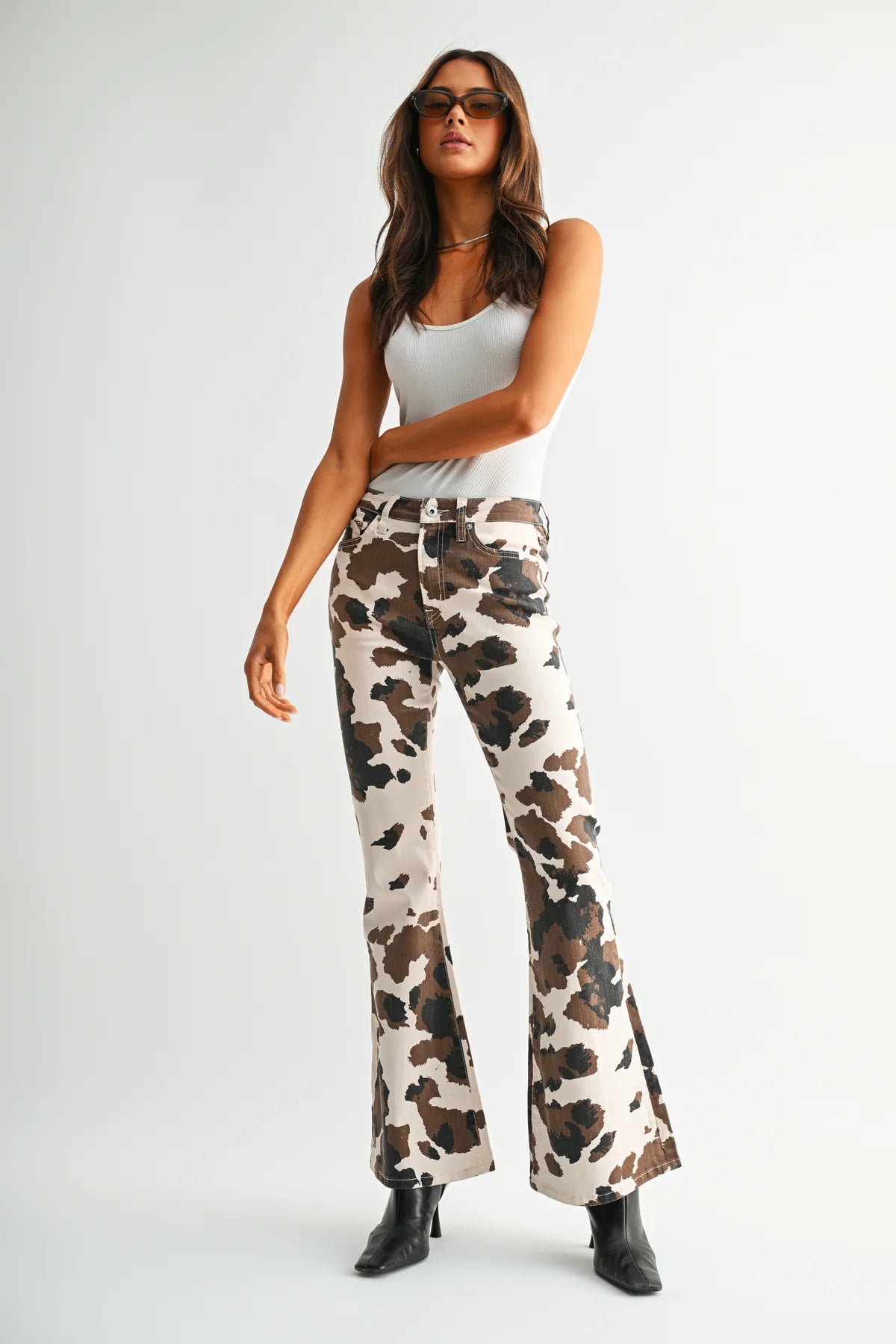 MICA COW PRINT FLARE Jean
