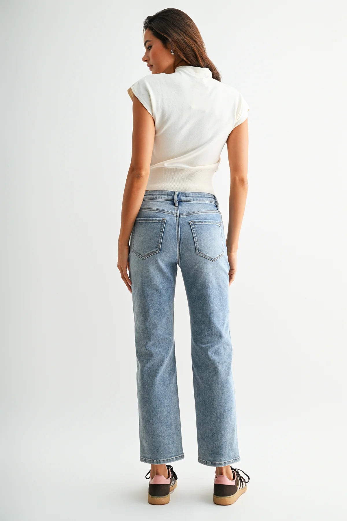 MICA High Rise ANKLE Straight Leg Jean
