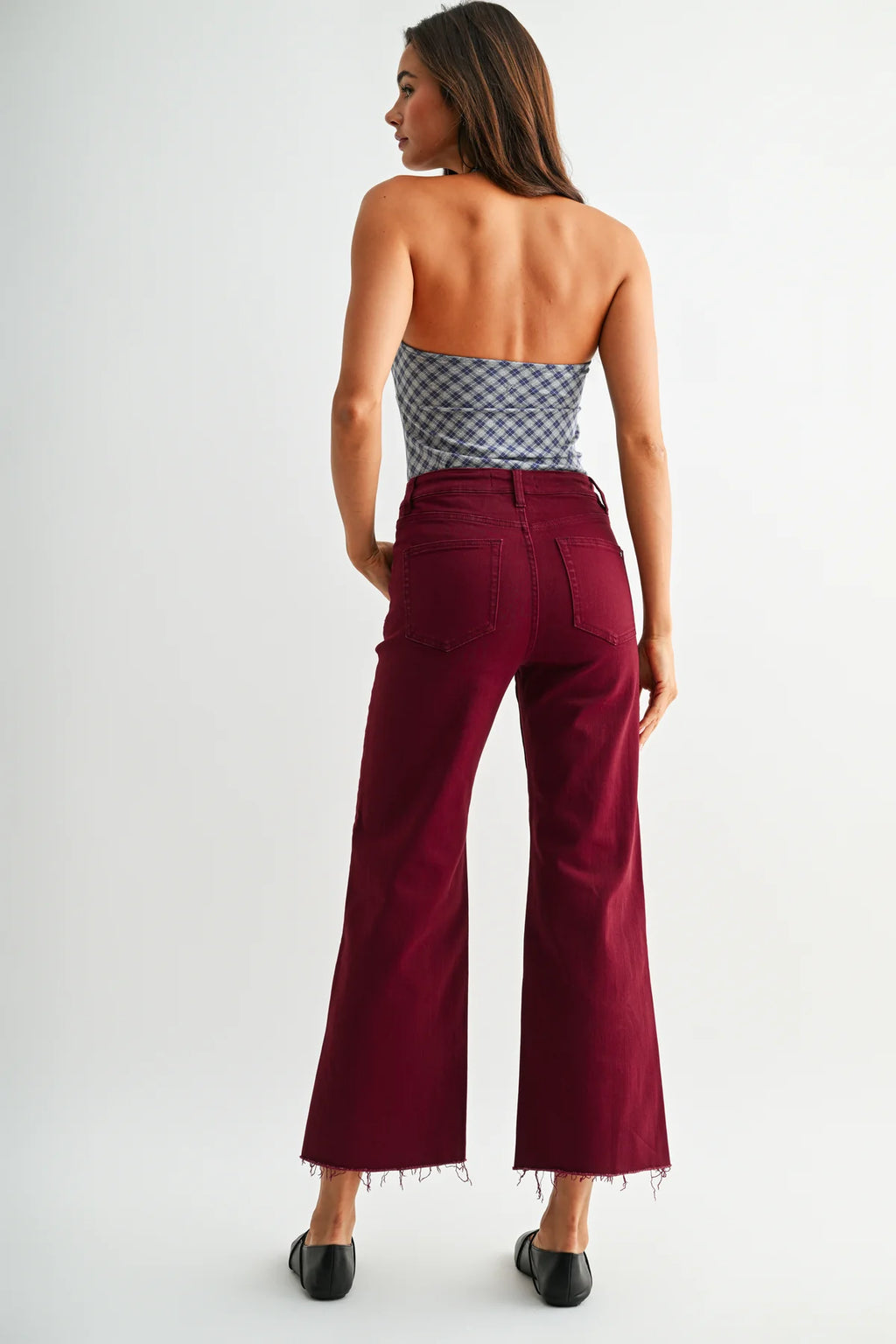 MICA BURGUNDY WL CROP MDP-W3801BO