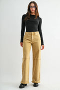 MICA High Rise Wide Leg Cuffed Jean