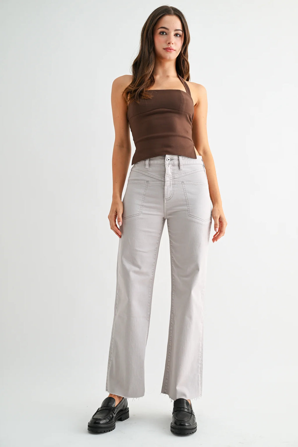 MICA  High Rise Wide Leg ANKLE Jean