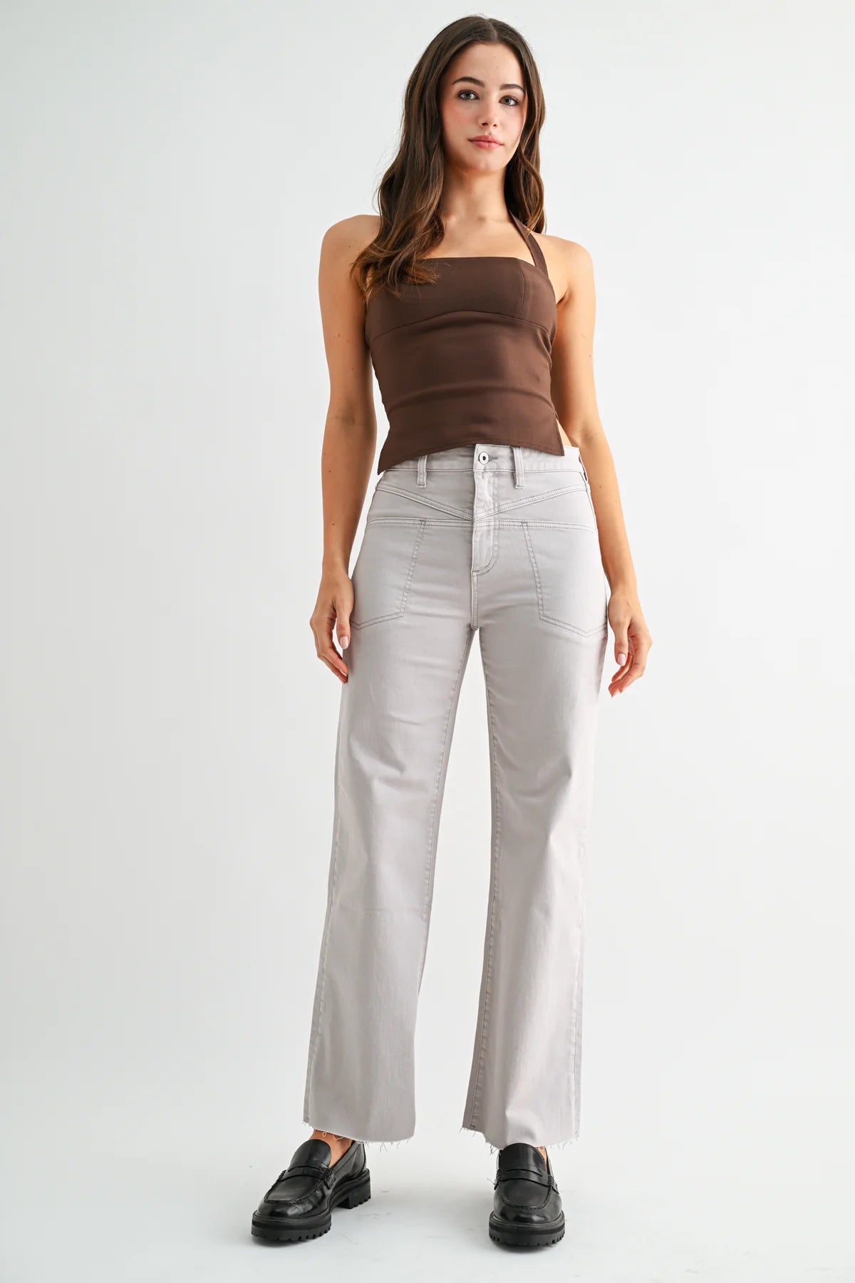 MICA  High Rise Wide Leg ANKLE Jean