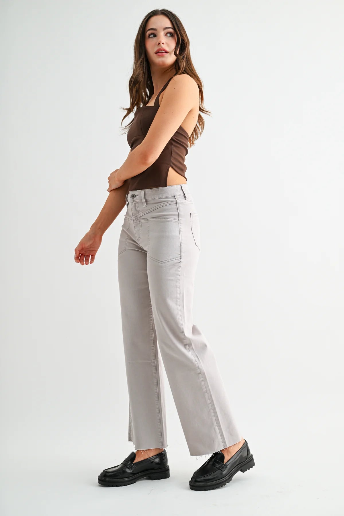 MICA  High Rise Wide Leg ANKLE Jean